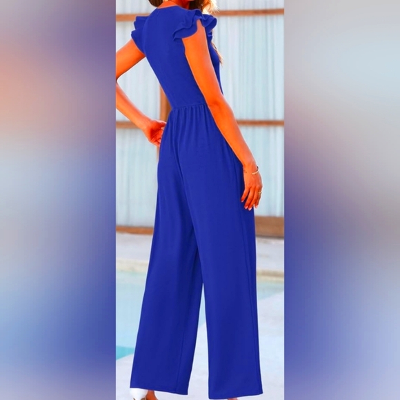 NEW ELEGANT ROYAL BLUE JUMPSUIT. NWT - Picture 2 of 5